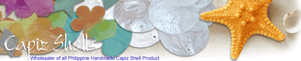 capizshells.com header Wholesaler of all Philippine Hand-made capiz shell product